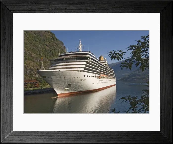 Framed Print : Cruise ship berthed at Flaams, Fjordland, Norway, Scandinavia, Europe Framed Print : Cruise ship berthed at Flaams, Fjordland, Norway, Scandinavia, Europe