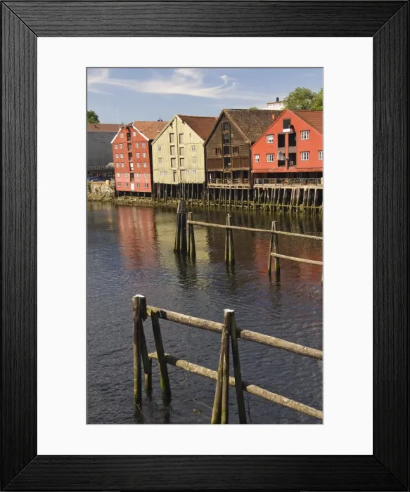 Framed Print : Merchants warehouses along the Nidelva, Trondheim, Norway, Scandinavia, Europe Framed Print : Merchants warehouses along the Nidelva, Trondheim, Norway, Scandinavia, Europe