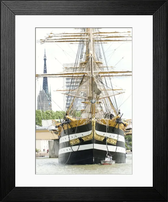 Framed Print : The three masted boat, Amerigo Vespucci from Italy during Armada 2008, Rouen