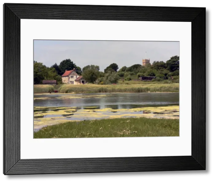 Framed Print : View across River Yar, Freshwater, Isle of Wight, England, United Kingdom, Europe Framed Print : View across River Yar, Freshwater, Isle of Wight, England, United Kingdom, Europe