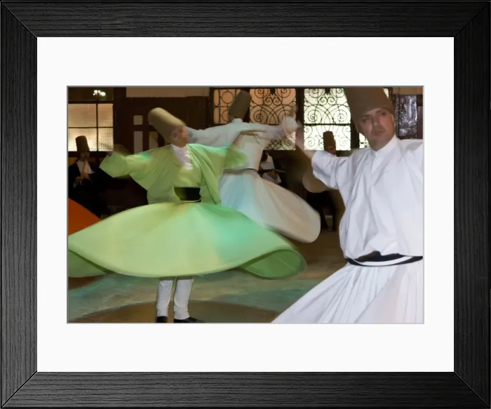 Framed Print : The Mevlevi, (Whirling Dervishes) performing the Sema (ceremony), Istanbul Framed Print : The Mevlevi, (Whirling Dervishes) performing the Sema (ceremony), Istanbul