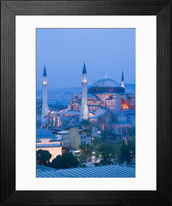 Framed Print : Elevated view of Aya Sofya (Hagia Sophia) (Sancta Sophia), UNESCO World Heritage Site Framed Print : Elevated view of Aya Sofya (Hagia Sophia) (Sancta Sophia), UNESCO World Heritage Site