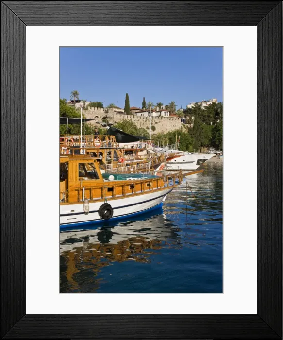 Framed Print : Boats moored in the Marina and Roman Harbour in Kaleici, Old Town, Antalya Framed Print : Boats moored in the Marina and Roman Harbour in Kaleici, Old Town, Antalya