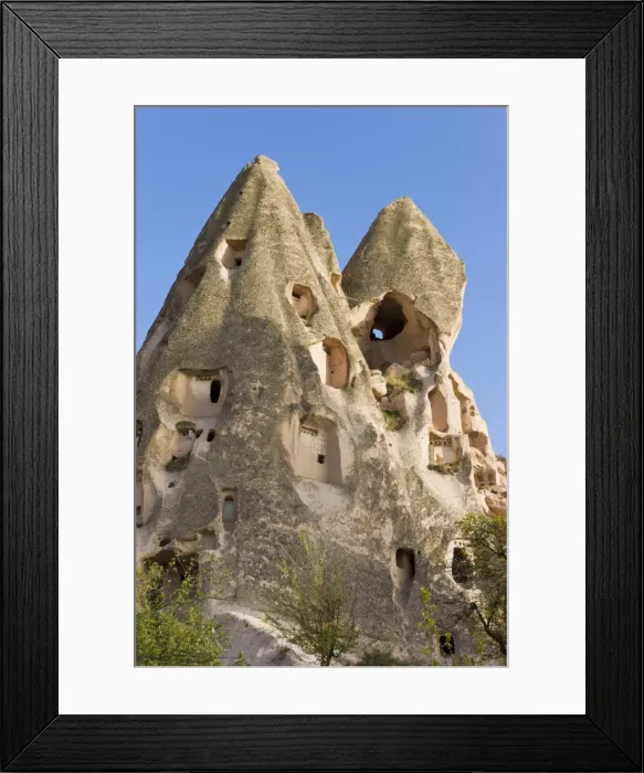 Framed Print : Old troglodytic cave dwellings in Uchisar, Cappadocia, Anatolia, Turkey Framed Print : Old troglodytic cave dwellings in Uchisar, Cappadocia, Anatolia, Turkey