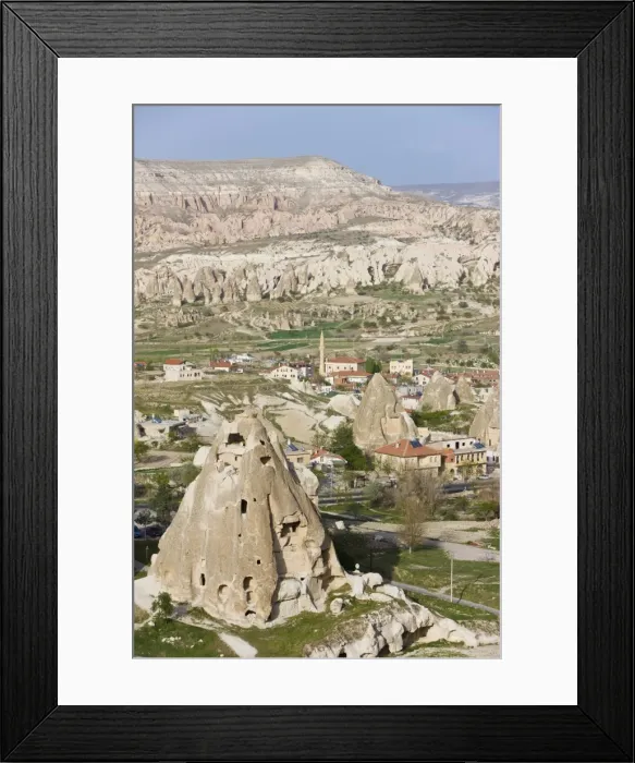 Framed Print : Elevated view over the volcanic tufa rock formations surrounding Goreme Framed Print : Elevated view over the volcanic tufa rock formations surrounding Goreme