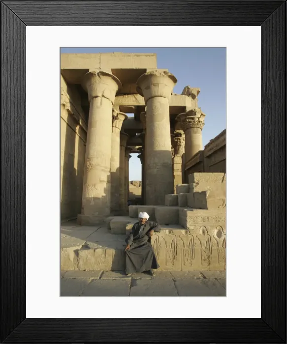 Framed Print : The caretaker, Kom Ombo temple, Egypt, North Africa, Africa Framed Print : The caretaker, Kom Ombo temple, Egypt, North Africa, Africa