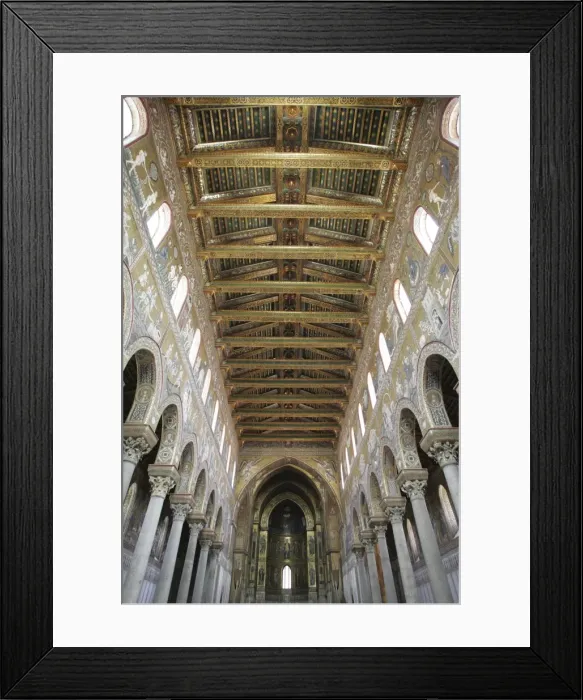Framed Print : Central nave of the Cathedral, Monreale, Sicily, Italy, Europe Framed Print : Central nave of the Cathedral, Monreale, Sicily, Italy, Europe