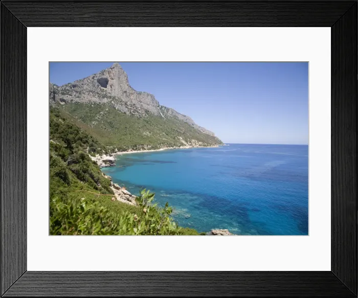 Framed Print : The Gulf of Orosei, near Santa Maria Navarrese, Sardinia, Italy, Mediterranean, Europe