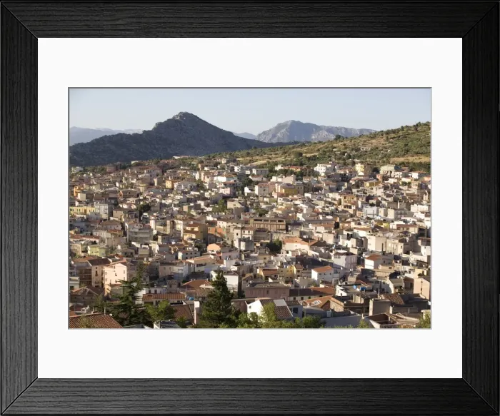 Framed Print : View of the town of Dorgali, Sardinia, Italy, Europe Framed Print : View of the town of Dorgali, Sardinia, Italy, Europe