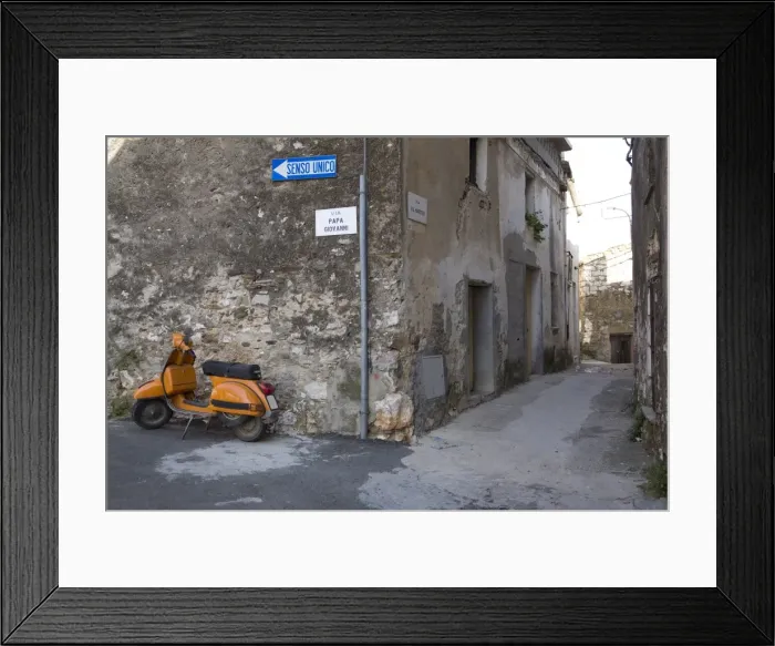 Framed Print : The town of Baunei, Sardinia, Italy, Europe