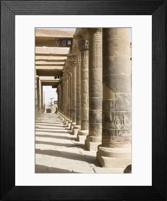 Framed Print : Columns in the temple of Philae Temples, UNESCO World Heritage Site, Nubia Framed Print : Columns in the temple of Philae Temples, UNESCO World Heritage Site, Nubia