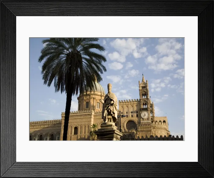 Framed Print : Cathedral clock tower, Palermo, Sicily, Italy, Europe Framed Print : Cathedral clock tower, Palermo, Sicily, Italy, Europe