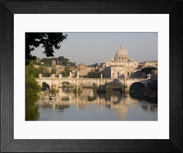 Framed Print : A view of the S. Angelo bridge on the Tiber River, Rome, Lazio, Italy, Europe Framed Print : A view of the S. Angelo bridge on the Tiber River, Rome, Lazio, Italy, Europe