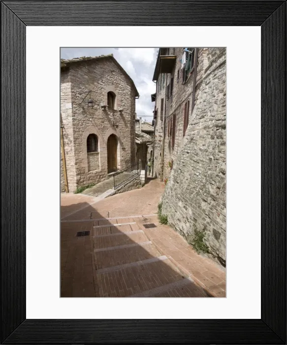Framed Print : Vicoli, side streets, Assisi, Umbria, Italy, Europe Framed Print : Vicoli, side streets, Assisi, Umbria, Italy, Europe