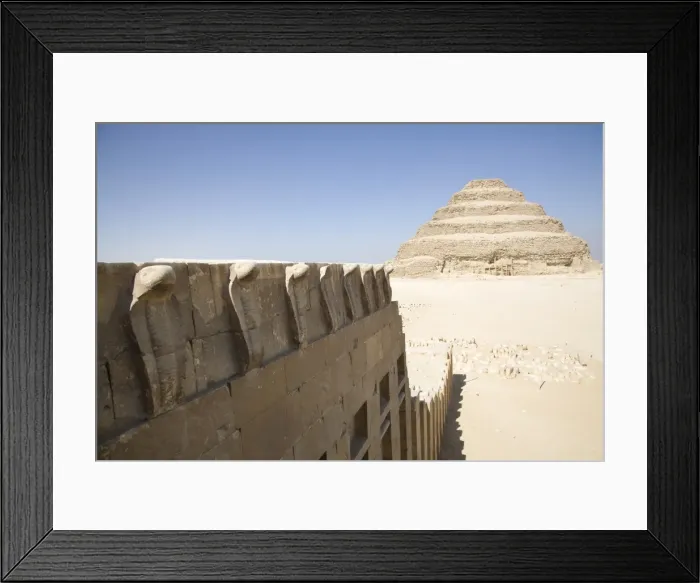 Framed Print : The Step Pyramid of Saqqara, seen from the Cobra entrance, UNESCO World Heritage Site Framed Print : The Step Pyramid of Saqqara, seen from the Cobra entrance, UNESCO World Heritage Site