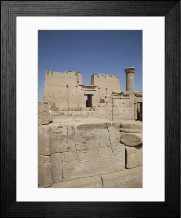 Framed Print : The front of the Temple of Edfu, Egypt, North Africa, Africa Framed Print : The front of the Temple of Edfu, Egypt, North Africa, Africa