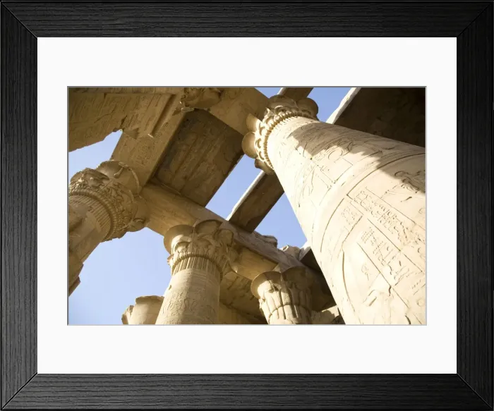 Framed Print : Columns at Kom Ombo temple, Egypt, North Africa, Africa Framed Print : Columns at Kom Ombo temple, Egypt, North Africa, Africa