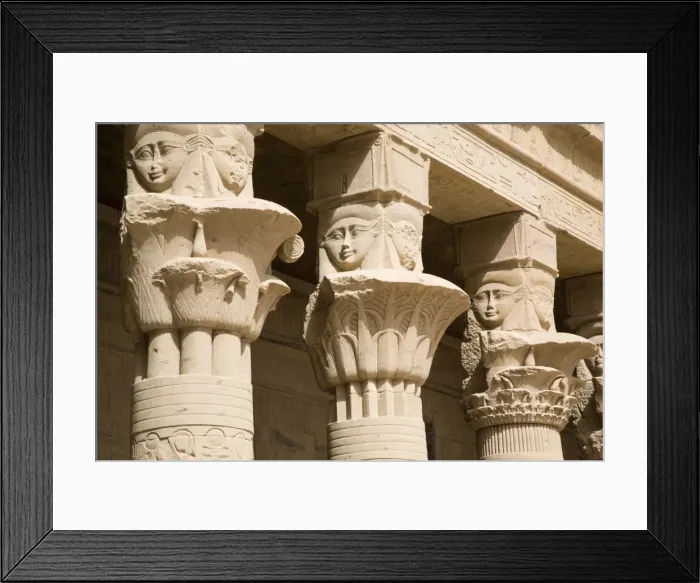 Framed Print : Columns of the temple of Philae, UNESCO World Heritage Site, Nubia, Egypt Framed Print : Columns of the temple of Philae, UNESCO World Heritage Site, Nubia, Egypt
