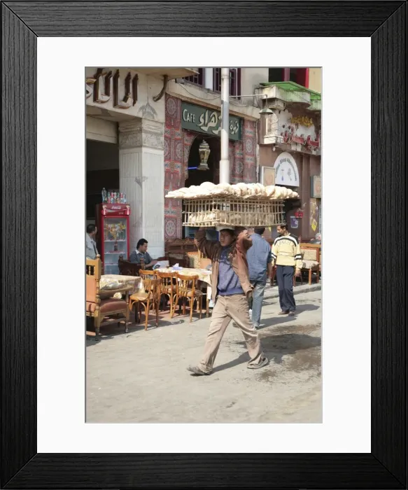 Framed Print : Man carrying bread, Alazhar Square, Cairo, Egypt, North Africa, Africa Framed Print : Man carrying bread, Alazhar Square, Cairo, Egypt, North Africa, Africa
