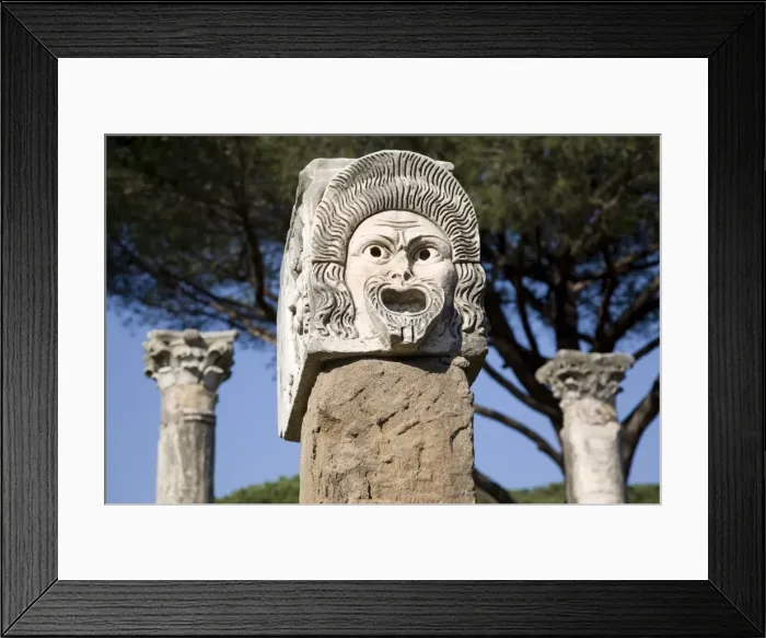 Framed Print : Theatre in ancient Ostia, Rome, Lazio, Italy, Europe Framed Print : Theatre in ancient Ostia, Rome, Lazio, Italy, Europe
