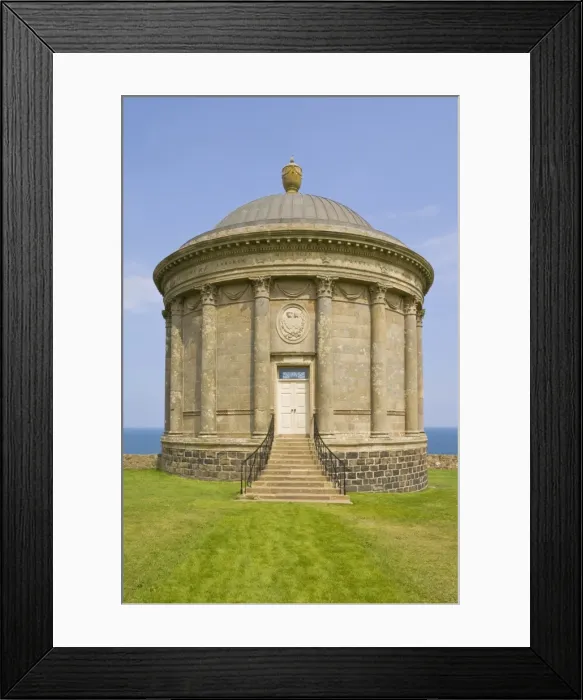 Framed Print : The Mussenden temple perched on a cliff edge, part of the Downhill estate Framed Print : The Mussenden temple perched on a cliff edge, part of the Downhill estate