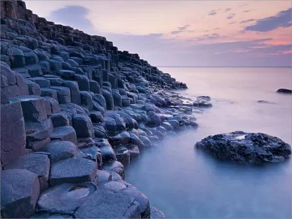 Hexagonal basalt columns of the Giants Causeway, UNESCO World Heritage Site