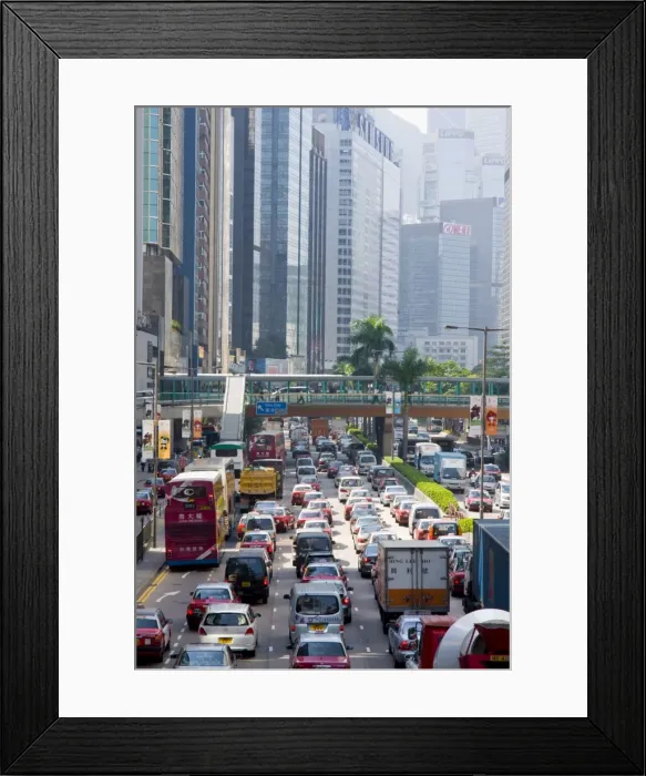 Framed Print : Street scene in 2007, Wanchai, Hong Kong, China, Asia Framed Print : Street scene in 2007, Wanchai, Hong Kong, China, Asia