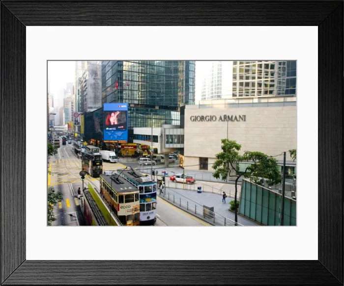 Framed Print : Central street scene in 2007, Hong Kong, China, Asia Framed Print : Central street scene in 2007, Hong Kong, China, Asia