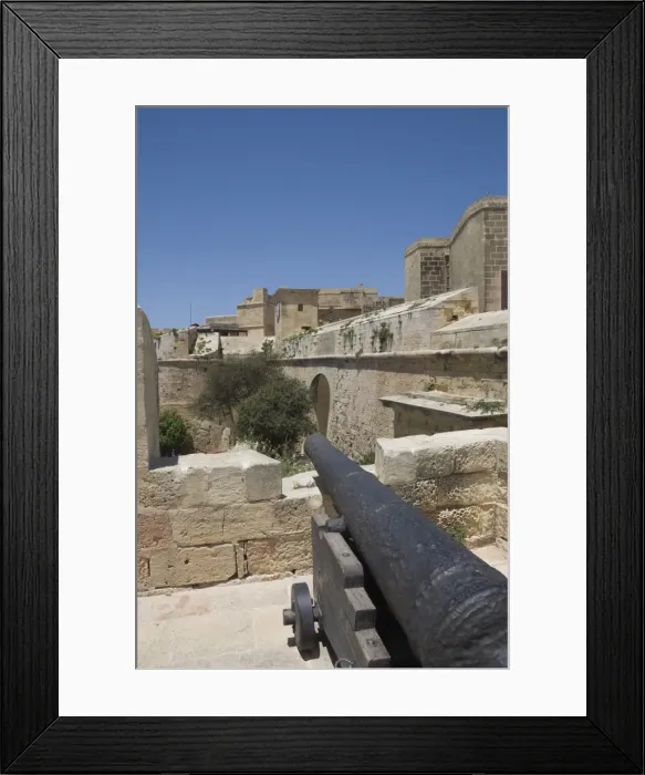 Framed Print : Cannon on the ramparts, The Citadel, Victoria (Rabat), Gozo, Malta, Europe Framed Print : Cannon on the ramparts, The Citadel, Victoria (Rabat), Gozo, Malta, Europe