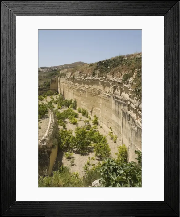 Framed Print : Old stone quarry, Gozo, Malta, Europe Framed Print : Old stone quarry, Gozo, Malta, Europe