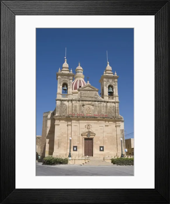 Framed Print : Church in San Lawrenz, Gozo, Malta, Europe Framed Print : Church in San Lawrenz, Gozo, Malta, Europe