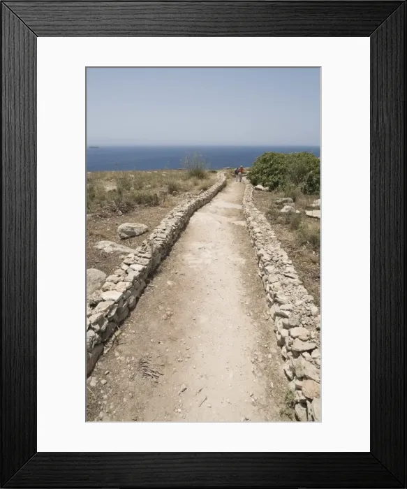 Framed Print : Walkway to the Mnajdra Temple, Malta, Europe Framed Print : Walkway to the Mnajdra Temple, Malta, Europe