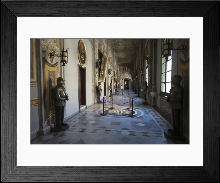 Framed Print : Highly decorated interior corridor, Grand Masters Palace, Valletta, Malta, Europe Framed Print : Highly decorated interior corridor, Grand Masters Palace, Valletta, Malta, Europe