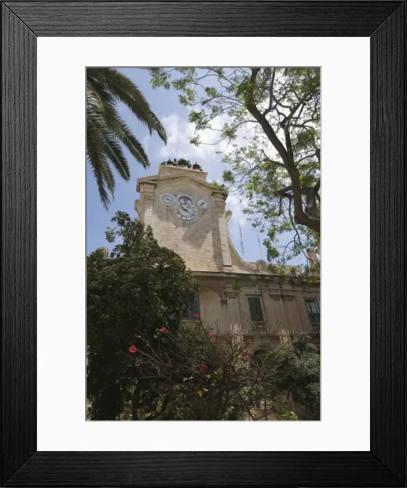 Framed Print : Clock tower with bells, Grand Masters Palace, Valletta, Malta, Europe Framed Print : Clock tower with bells, Grand Masters Palace, Valletta, Malta, Europe