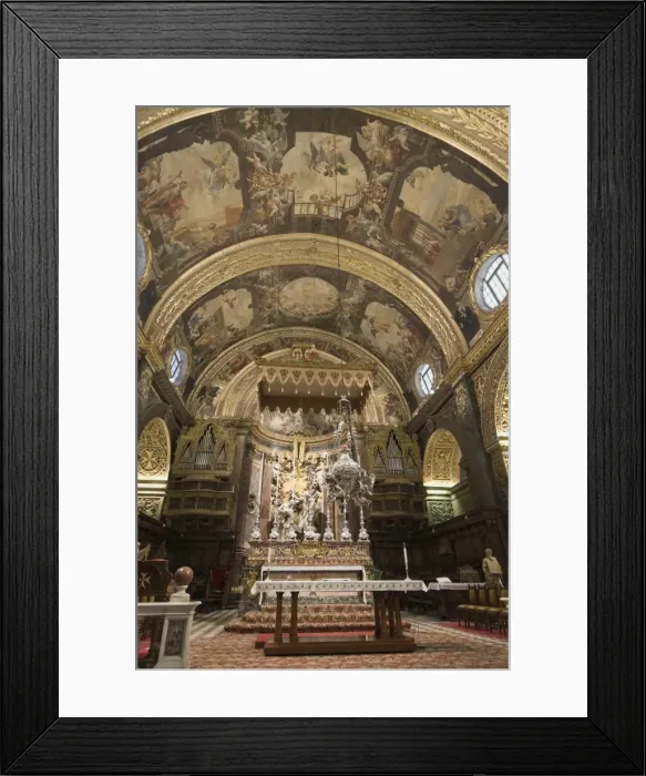 Framed Print : Interior of St. Johns Co-Cathedral, Valletta, Malta, Europe Framed Print : Interior of St. Johns Co-Cathedral, Valletta, Malta, Europe