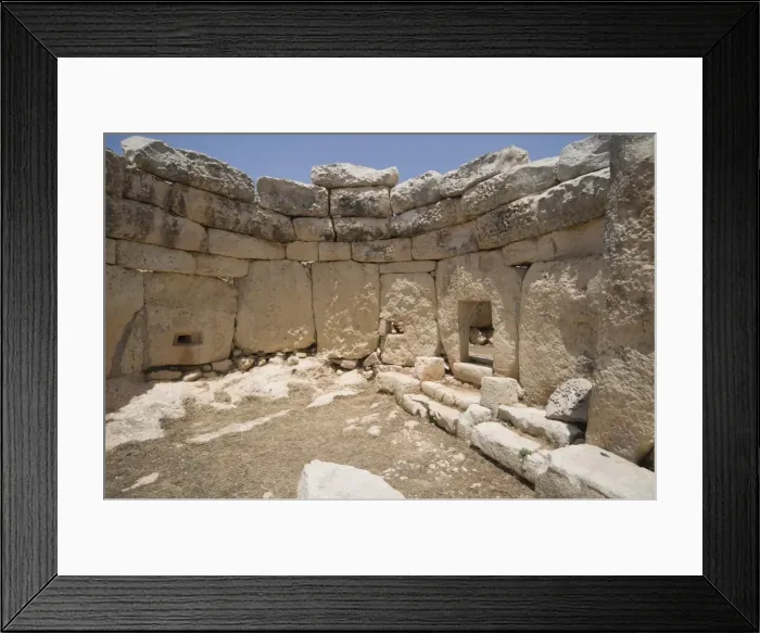 Framed Print : Mnajdra, a Megalithic temple constructed at the end of the third millennium BC Framed Print : Mnajdra, a Megalithic temple constructed at the end of the third millennium BC