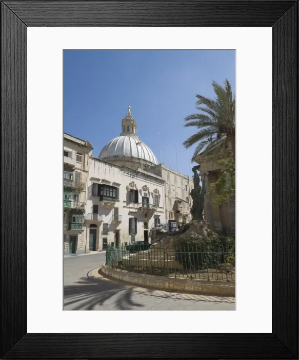 Framed Print : Dome of the Carmelite Church, Valletta, Malta, Europe Framed Print : Dome of the Carmelite Church, Valletta, Malta, Europe