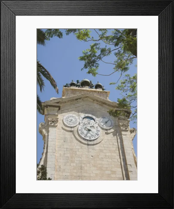 Framed Print : The clock tower with bells, Grand Masters Palace, Valletta, Malta, Europe