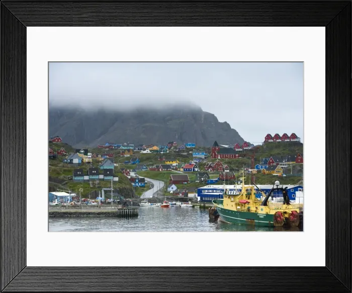 Framed Print : Harbour, Sissimut, Greenland, Polar Regions Framed Print : Harbour, Sissimut, Greenland, Polar Regions