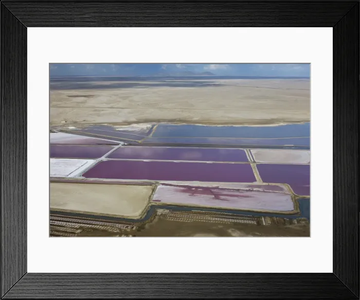 Framed Print : Aerial photo of sea salt pans, Swakopmund, Namibia, Africa Framed Print : Aerial photo of sea salt pans, Swakopmund, Namibia, Africa
