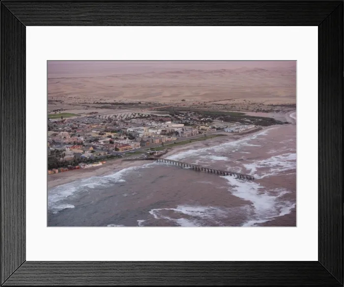 Framed Print : Aerial photo of Swakopmund, Namibia, Africa Framed Print : Aerial photo of Swakopmund, Namibia, Africa