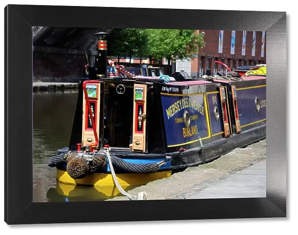 Canal boat at Castlefield, Manchester, England, United Kingdom, Europe