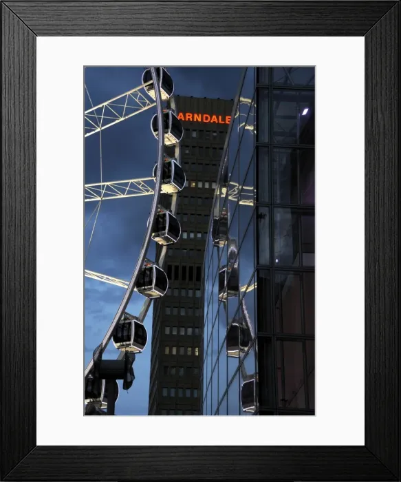 Framed Print : Evening view of The Manchester Wheel, Manchester, England, United Kingdom, Europe Framed Print : Evening view of The Manchester Wheel, Manchester, England, United Kingdom, Europe