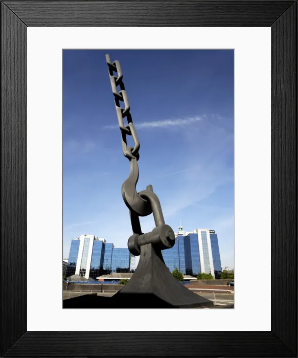 Framed Print : Sky Hook sculpture, Trafford Park, Manchester, England, United Kingdom, Europe Framed Print : Sky Hook sculpture, Trafford Park, Manchester, England, United Kingdom, Europe