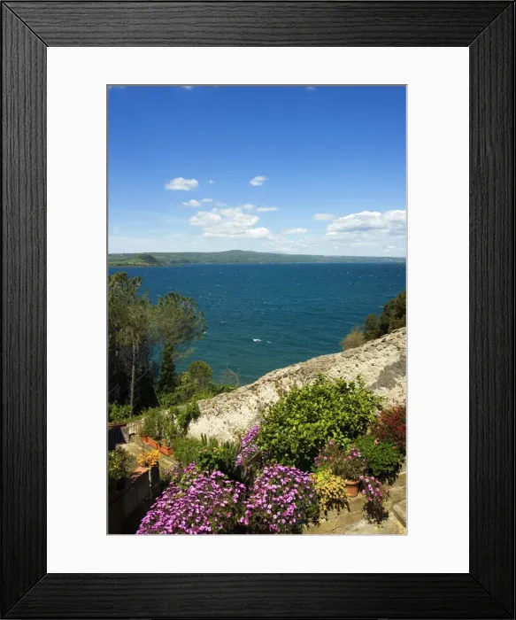 Framed Print : Lake of Bolsena, view from Capodimonte, Viterbo, Lazio, Italy, Europe Framed Print : Lake of Bolsena, view from Capodimonte, Viterbo, Lazio, Italy, Europe