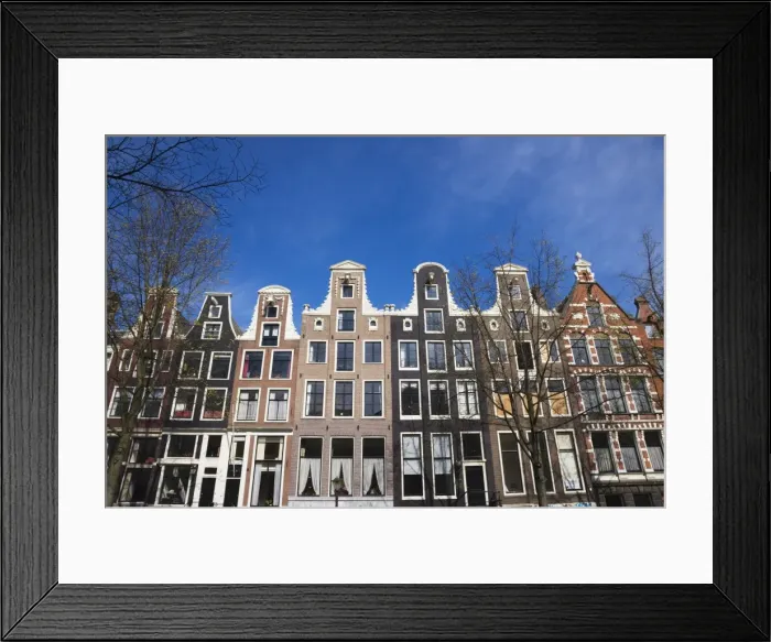 Framed Print : Gabled houses, Amsterdam, Netherlands, Europe Framed Print : Gabled houses, Amsterdam, Netherlands, Europe
