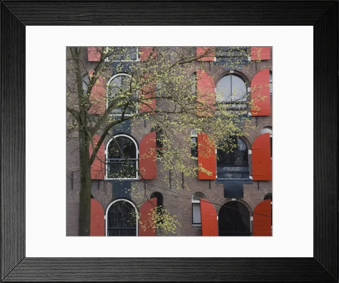 Framed Print : Window shutters on an old canal warehouse, Amsterdam, Netherlands, Europe Framed Print : Window shutters on an old canal warehouse, Amsterdam, Netherlands, Europe