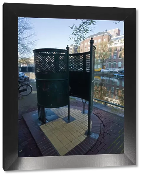 Old fashioned outdoor lavatory or pissoir, Amsterdam, Netherlands, Europe