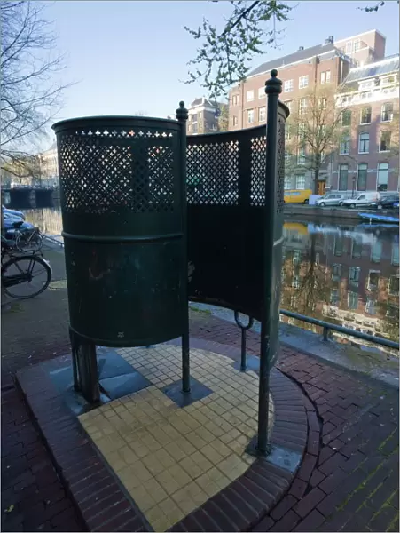 Old fashioned outdoor lavatory or pissoir, Amsterdam, Netherlands, Europe