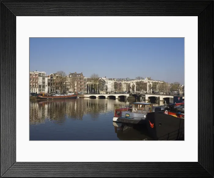 Framed Print : The Amstel River and Magere Bridge, Amsterdam, Netherlands, Europe Framed Print : The Amstel River and Magere Bridge, Amsterdam, Netherlands, Europe